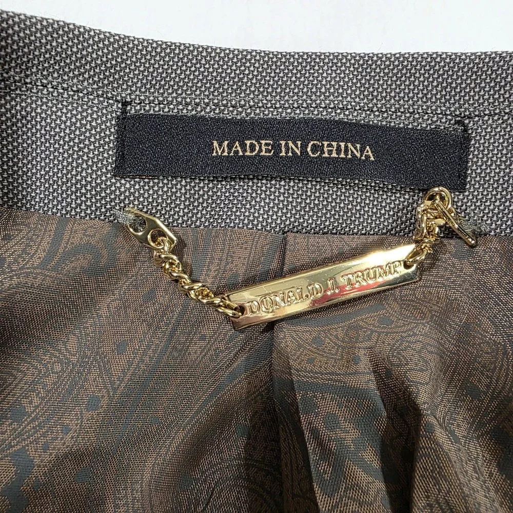 Donald Trump SIGNATURE  Collection Sport Coat Men 44L Wool Tan Single-Breasted*‎